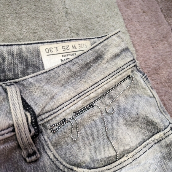 Diesel Gray denim Jeans 25 Y2k - Picture 3 of 7